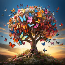 Load image into Gallery viewer, Butterfly Tree 40*40CM(Picture) Full Square Drill Diamond Painting
