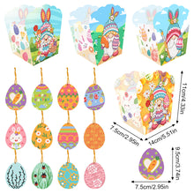 Load image into Gallery viewer, 4 Pcs Diamond Painting Easter Party Decoration Boxes (12pcs Easter Pendant)
