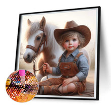 Load image into Gallery viewer, Cowgirl With Horse 30*30CM(Canvas) Full Round Drill Diamond Painting
