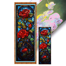 Load image into Gallery viewer, Glass Painting-Rose - 30*90CM 11CT Stamped Cross Stitch
