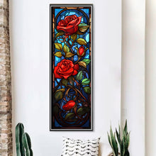 Load image into Gallery viewer, Glass Painting-Rose - 30*90CM 11CT Stamped Cross Stitch
