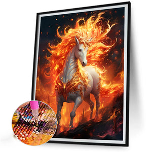 Fire Horse 40*50CM(Canvas) Full Round Drill Diamond Painting