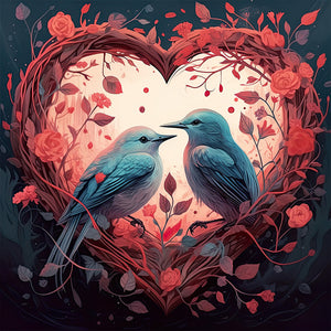 Love For Birds 30*30CM(Canvas) Full Round Drill Diamond Painting