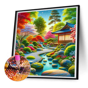 Garden Landscape 30*30CM(Canvas) Full Round Drill Diamond Painting