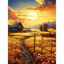 Load image into Gallery viewer, Wheat Field At Sunset 30*40CM(Canvas) Full Round Drill Diamond Painting
