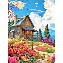 Load image into Gallery viewer, Tulip Hut 30*40CM(Canvas) Full Round Drill Diamond Painting
