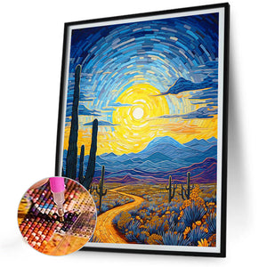 Western Trail 30*40CM(Canvas) Full Round Drill Diamond Painting