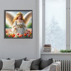 Angel Woman 30*30CM(Canvas) Full Round Drill Diamond Painting