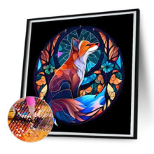 Load image into Gallery viewer, Fox Glass Painting 30*30CM(Canvas) Full Round Drill Diamond Painting
