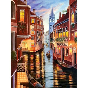 Venice Town 30*40CM(Canvas) Full Square Drill Diamond Painting