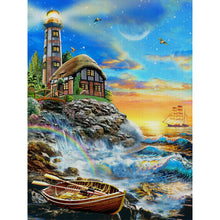 Load image into Gallery viewer, Sea Lighthouse - 45*60CM 16CT Stamped Cross Stitch
