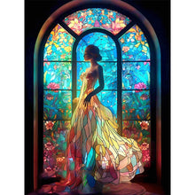 Load image into Gallery viewer, Glass Painting-Woman In Long Skirt - 50*65CM 11CT Stamped Cross Stitch
