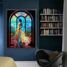 Load image into Gallery viewer, Glass Painting-Woman In Long Skirt - 50*65CM 11CT Stamped Cross Stitch
