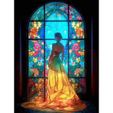 Load image into Gallery viewer, Glass Painting-Woman In Long Skirt - 50*65CM 11CT Stamped Cross Stitch
