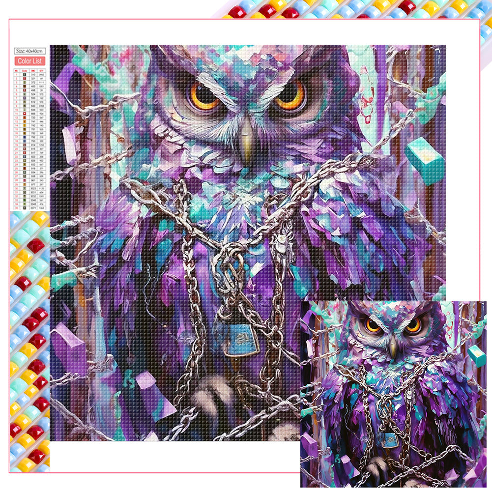 Owl 40*40CM(Picture) Full Square Drill Diamond Painting