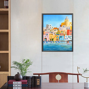 Colorful House 40*50CM(Picture) Full Square Drill Diamond Painting
