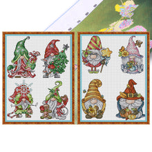 Load image into Gallery viewer, Joy Sunday Christmas/Halloween Gnome 22*30CM14CT 2 Stamped Cross Stitch
