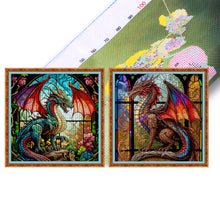 Load image into Gallery viewer, Glass Painting-Pterosaur 40*40CM11CT 3 Stamped Cross Stitch
