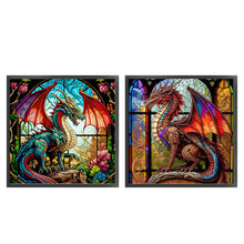 Load image into Gallery viewer, Glass Painting-Pterosaur 40*40CM11CT 3 Stamped Cross Stitch
