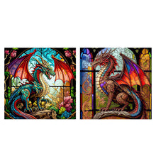 Load image into Gallery viewer, Glass Painting-Pterosaur 40*40CM11CT 3 Stamped Cross Stitch
