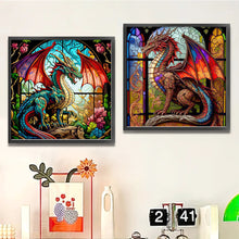 Load image into Gallery viewer, Glass Painting-Pterosaur 40*40CM11CT 3 Stamped Cross Stitch
