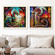 Load image into Gallery viewer, Glass Painting-Pterosaur 40*40CM11CT 3 Stamped Cross Stitch
