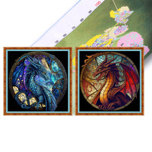 Load image into Gallery viewer, Glass Painting-Pterosaur 40*40CM11CT 3 Stamped Cross Stitch
