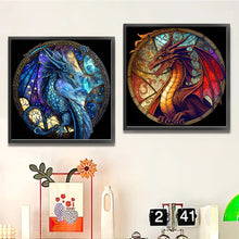 Load image into Gallery viewer, Glass Painting-Pterosaur 40*40CM11CT 3 Stamped Cross Stitch
