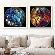 Load image into Gallery viewer, Glass Painting-Pterosaur 40*40CM11CT 3 Stamped Cross Stitch
