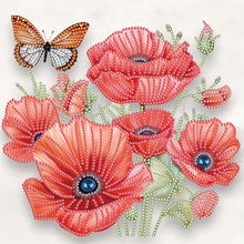 Load image into Gallery viewer, Poppy Flower 30*30CM(Canvas) Partial Special Shaped Drill Diamond Painting
