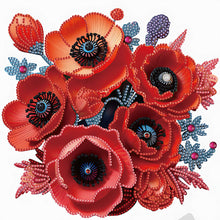 Load image into Gallery viewer, Poppy Flower 30*30CM(Canvas) Partial Special Shaped Drill Diamond Painting
