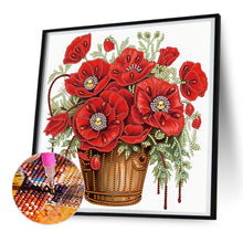 Load image into Gallery viewer, Poppy Flower 30*30CM(Canvas) Partial Special Shaped Drill Diamond Painting
