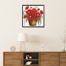 Load image into Gallery viewer, Poppy Flower 30*30CM(Canvas) Partial Special Shaped Drill Diamond Painting
