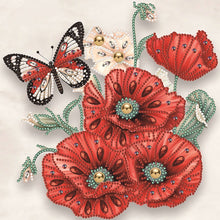 Load image into Gallery viewer, Poppy Flower 30*30CM(Canvas) Partial Special Shaped Drill Diamond Painting
