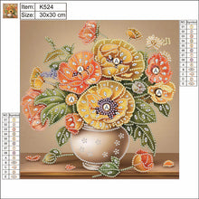 Load image into Gallery viewer, Poppy Flower 30*30CM(Canvas) Partial Special Shaped Drill Diamond Painting
