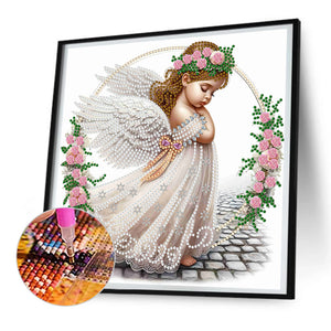 Angel Child 30*30CM(Canvas) Partial Special Shaped Drill Diamond Painting