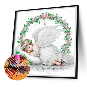 Angel Child 30*30CM(Canvas) Partial Special Shaped Drill Diamond Painting