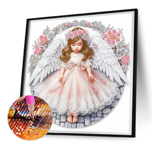 Angel Child 30*30CM(Canvas) Partial Special Shaped Drill Diamond Painting