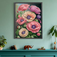 Load image into Gallery viewer, Poppy Flower 30*40CM(Canvas) Partial Special Shaped Drill Diamond Painting
