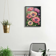 Load image into Gallery viewer, Poppy Flower 30*40CM(Canvas) Partial Special Shaped Drill Diamond Painting
