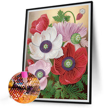 Load image into Gallery viewer, Poppy Flower 30*40CM(Canvas) Partial Special Shaped Drill Diamond Painting
