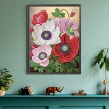 Load image into Gallery viewer, Poppy Flower 30*40CM(Canvas) Partial Special Shaped Drill Diamond Painting
