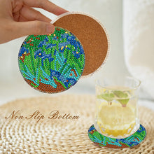Load image into Gallery viewer, 6Pcs Acrylic Diamond Painting Coasters with Holder Cork Pads(Van Gogh Sunflower)
