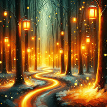 Load image into Gallery viewer, Candlelight Forest 30*30CM(Canvas) Full Round Drill Diamond Painting
