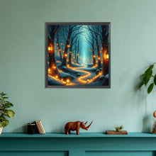 Load image into Gallery viewer, Candlelight Forest 30*30CM(Canvas) Full Round Drill Diamond Painting
