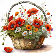 Load image into Gallery viewer, Poppy Flower 30*30CM(Canvas) Full Round Drill Diamond Painting
