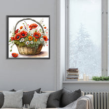 Load image into Gallery viewer, Poppy Flower 30*30CM(Canvas) Full Round Drill Diamond Painting
