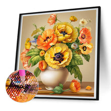 Load image into Gallery viewer, Poppy Flower 30*30CM(Canvas) Full Round Drill Diamond Painting
