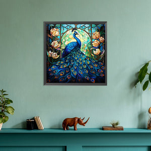 Peacock 30*30CM(Canvas) Full Round Drill Diamond Painting