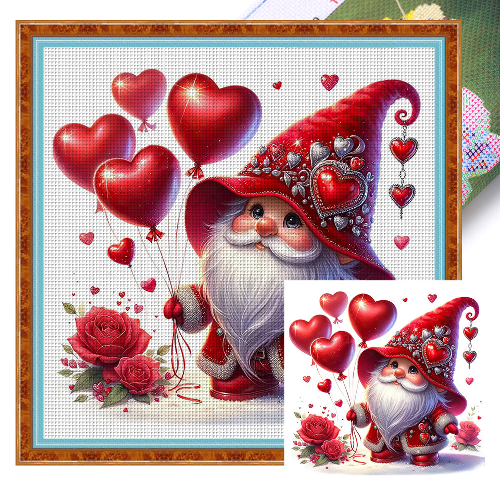 Valentine'S Day Goblin - 30*30CM 18CT Stamped Cross Stitch